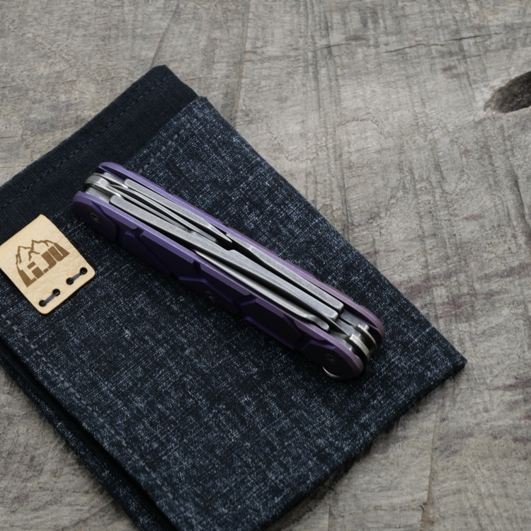 Li.JU MOD - TITAN - VORONOI - anodisiert stonewashed - PIONEER-X - Titan Grade 5  (Ti 6AI 4V)  - 93mm